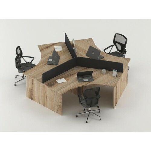 Üç Kişilik Workstation Personel Grup Masası